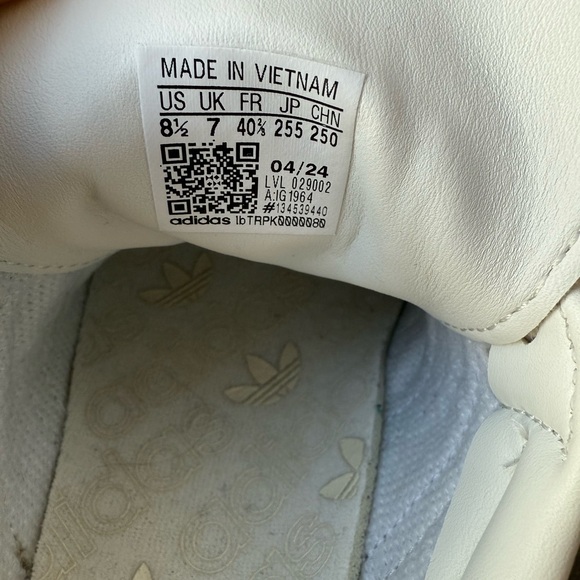 Adidas Samba OG White and Wonder Gold Metallic Shoes - Picture 7 of 7